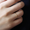 Trendy S925 Sterling Silver 14K Gold Plated Little love Extremely Slim Exquisite Japanese Style Tail Ring