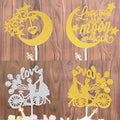 Glitter Fairy Cake Topper Gold Birthday Cake Decorations Kids Happy Birthday Wedding Cake Topper
