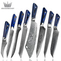 Professional 10cr15 67 Layers Damascus Japanese Knife Set Slicing Paring Bread Cleaver Gyuto Kitchen Chef Knives with G10 Handle