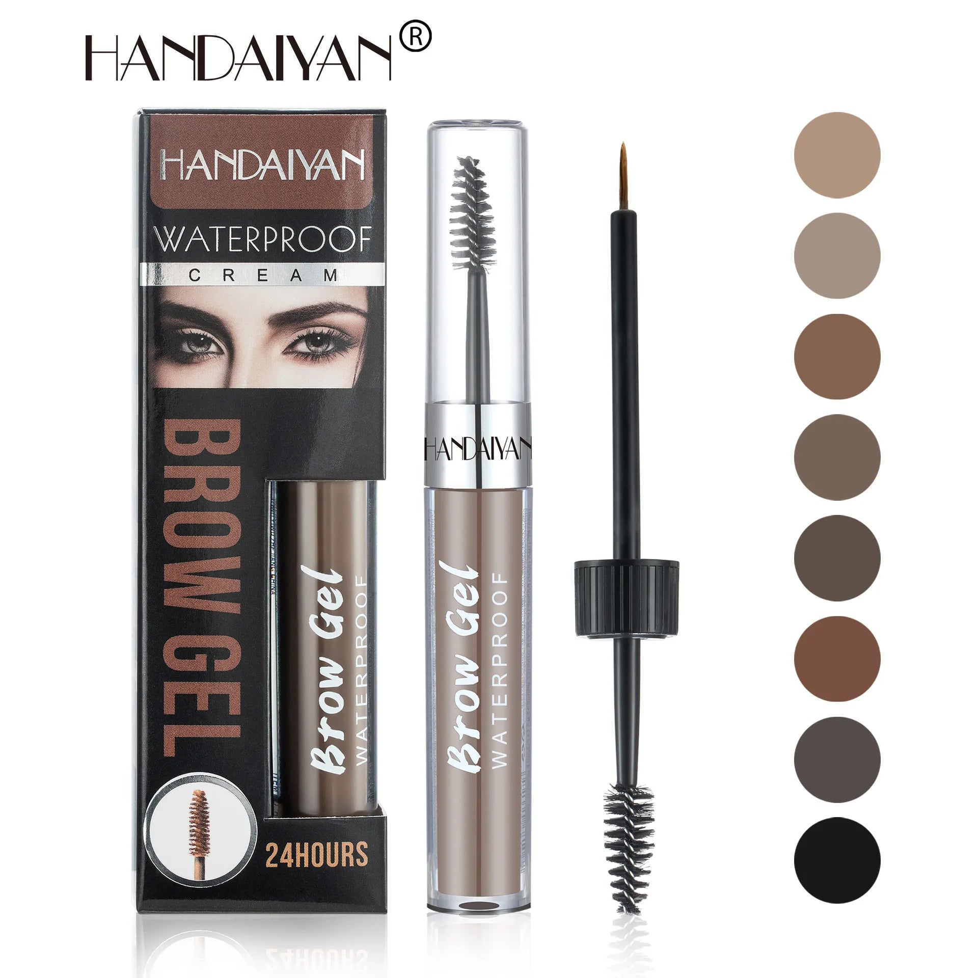 Waterproof Eyebrow Setting Gel Enhancer Wholesale Eye Brows Extensions Volumizing Enhancer Double Head Liquid Tinted Eyebrow Gel