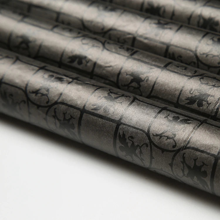 Custom Biodegradable Printed logo Cheap Black Gift Product Packaging Kraft Wrapping Paper for Flowers