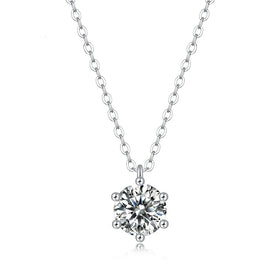 Laodun Hot Sales Sterling Silver Chain Necklace Vintage Elegant Creative Zircon Pendant Necklace