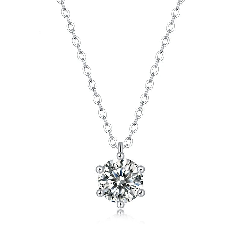 Laodun Hot Sales Sterling Silver Chain Necklace Vintage Elegant Creative Zircon Pendant Necklace