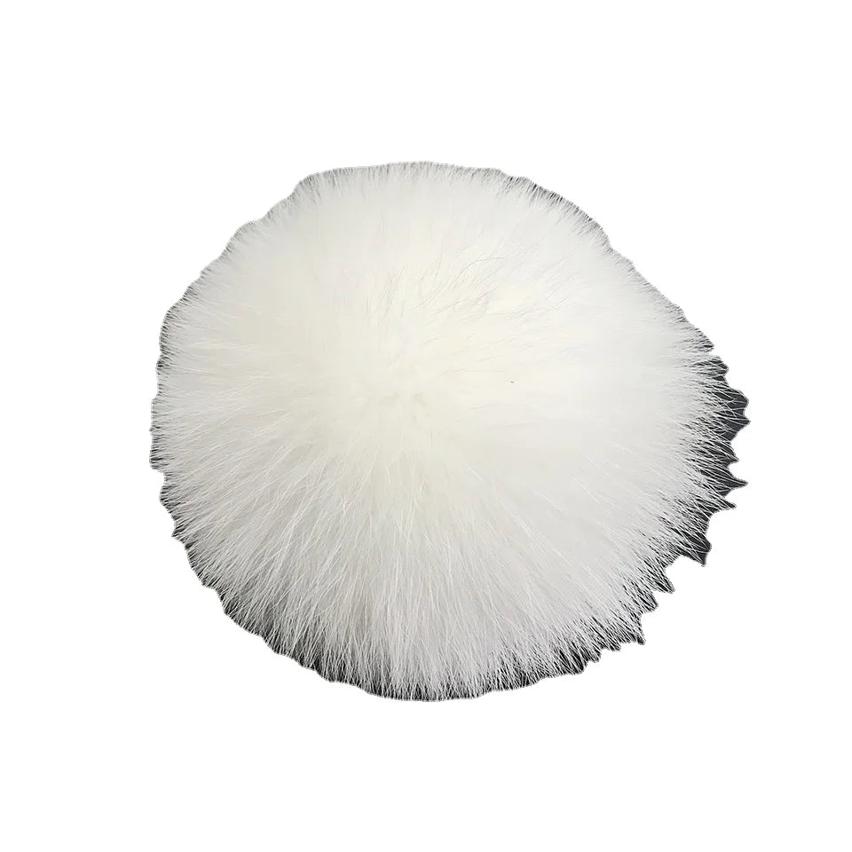 MWFur Ball for Shoes Bags Accessories Custom Made Large Fox Fur Pompom Fox Fur Balls for Charms Fashion