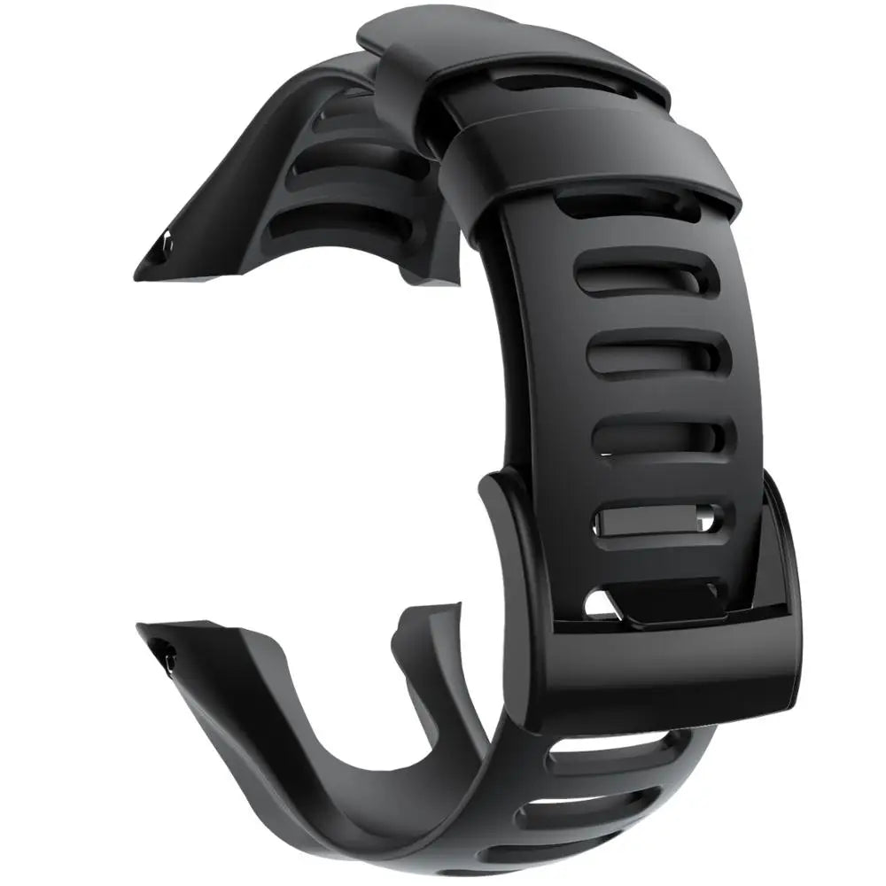 Silicone Band for Suunto Ambit Watch Durable Black Wrist Strap Men Watch Accessories