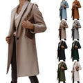 2025 Autumn Winter Solid Color Women's Mid-length Overcoat Polo Collarless Minimalist Work Winter Long Coat