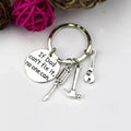 Father's Day Gift for Men Metal Key Chain Fashion Accessories "If Dad Can't Fix It No One Can" Gadget Metal Fishing Dad Keychain