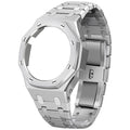 Metal Watch Band Strap Bezel Models for GShock GA2100/ GA2110 Watch Strap Black Silver