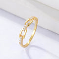 Europe and America Women Retro Personality Chain S925 Jewelry Zircon Sterling Silver Ring