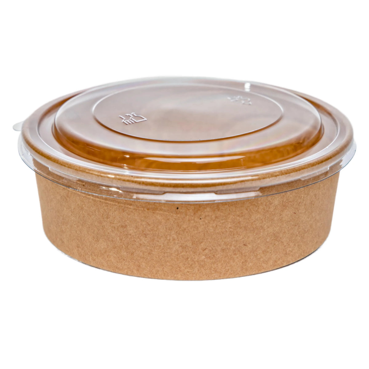 Biodegradable Eco-Friendly Disposable Kraft Paper Salad Bowl PLA Lid 500ml 46 Oz Soup Custom Logo Option Takeaway Camping Use MegaBDM