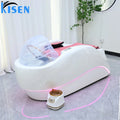 Luxury Hair Salon Shampoo Massage Head Spa Bed Chair With Foot Massage Body Massage Bed for Beauty Salon With Steamer