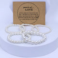 Wholesale 4 5 6 8 10mm Women Imitation Pearl Beaded Chain Bracelet Jewelry for Women
