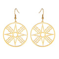 Mesopotamia Assyrian Star Earrings PVD Gold Plated Earrings Stainless Steel Earring Accessories Jewelry
