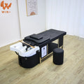 Winplus Modern Lay Down Pu Leather Headspa Water Therapy Japanese Head Spa Hair Salon Washing Chair Thai Massage Shampoo Bed