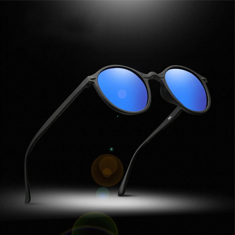 Trendy 1061 Gold/Y2K Style Sunglasses with Polarized Red Yellow Blue Fishing Lenses Tac Material Oval Colored Frames PC Material