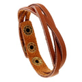 Korean & Japanese Style Multicolor Braided Leather Bracelet