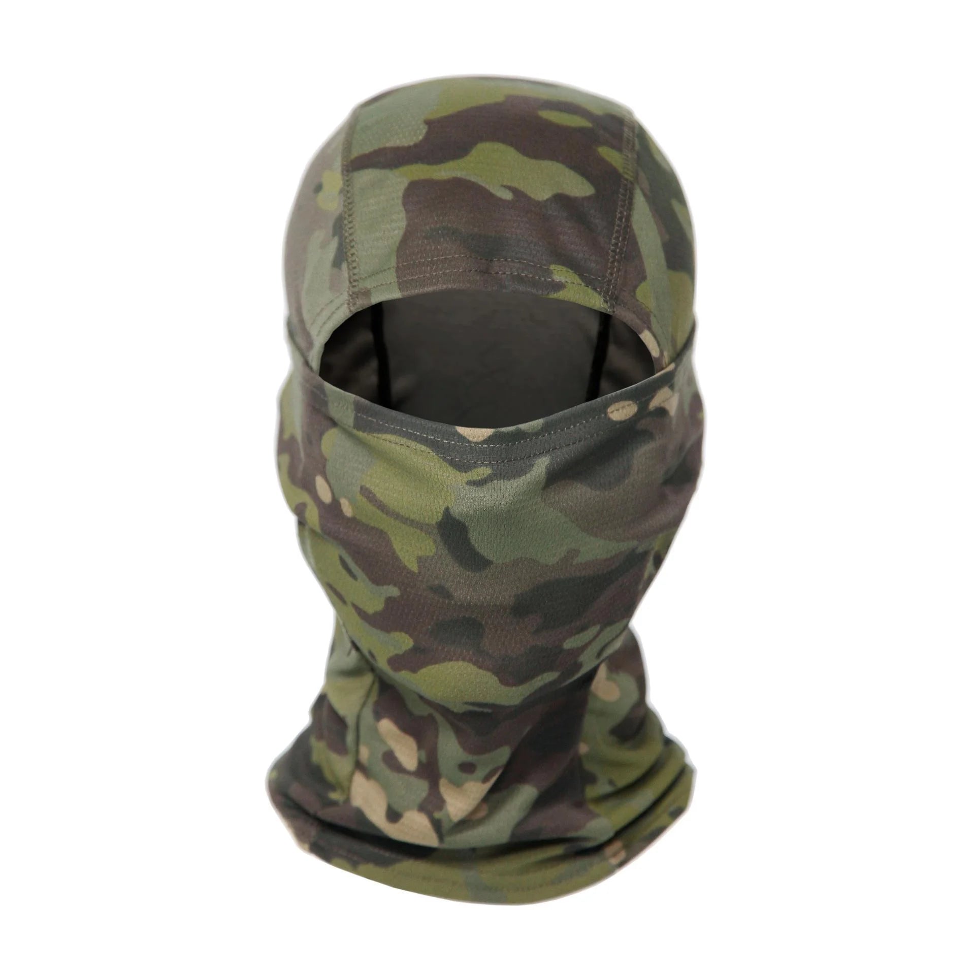 Customize Logo Green Camouflage Ski Mask Polyester Full Face Balaclava One Hole Mask