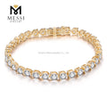 Fashion Jewelry Full Synthetic Diamond 10k 14k 18k Gold  Iced Out Lab Diamond Tennis Bracelet