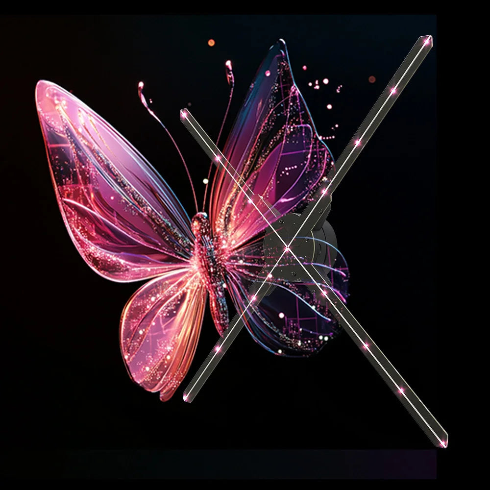 Stunning 65cm Hologram Fan With LED Display for Fashion Shows and Events Featuring Interactive 3D Projector