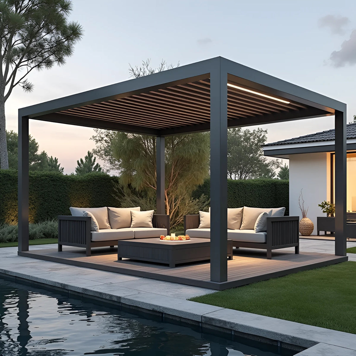 Outdoor Leisure 3x3 Aluminium Pergola Gazebo Pavilion Outdoor Furniture Garden Buildings Arbours Arch Pergola MegaBDM
