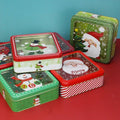 Wholesale Square Shape Christmas Metal Candy Gift Presents Tin Box Cookie Tin Cans Empty Box Packaging for Kids