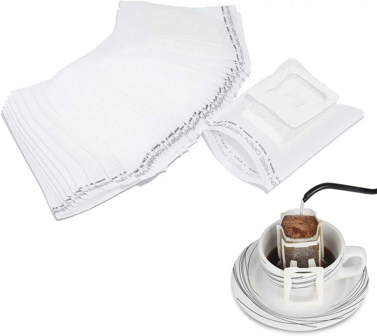 Premium Single Serve Coffee Food Grade Disposable Gravure Printed Moisture Proof Hanging Ear Drip Filter Bag Paper/PE