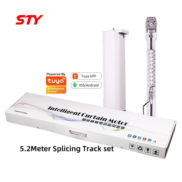 5.2 Tuya Wifi Luxury Electric Smart Motorized Wifi Controlled Curtain With Track Electric Curtain Smart Curtain Kit