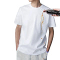 RNSHANGER Anti-Dirty Waterproof Men T-Shirt Hydrophobic Strainproof Breathable Shirt Antifouling Quick Dry Short Sleeve Tees