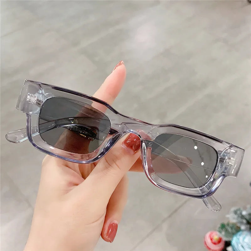 Vintage Square Polarized Sunglasses for Ladies Fashionable Plastic TAC Eyeglasses Custom Logo