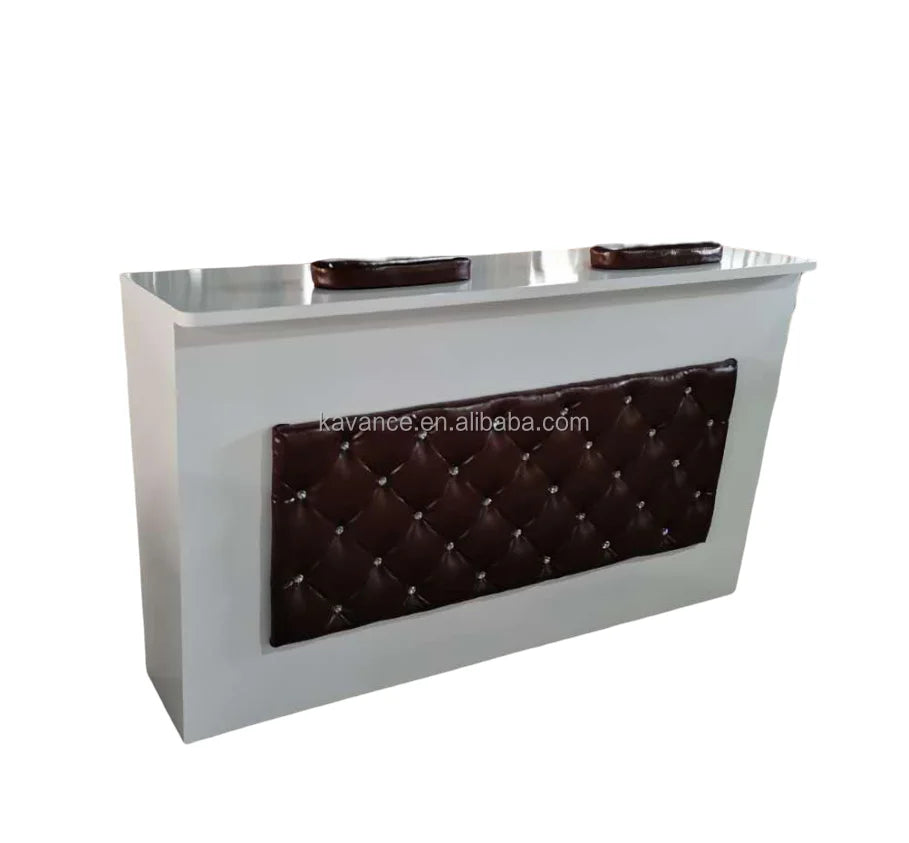 Modern Wood Manicure Station Nail Bar Table with Dust Collector and Hand Rest for Nail Salon Furniture