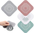 Shower Drain Hair Catcher with Suction Silicone Drain Cover Anti Blocking Hair Stopper Silicone  With Suction Cup