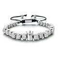 Fashion Luxury Crown Bracelet 8mm Copper Gold Beads Bracelets Men's Adjustable Bangle Bracelet Jewelry Gift for Men