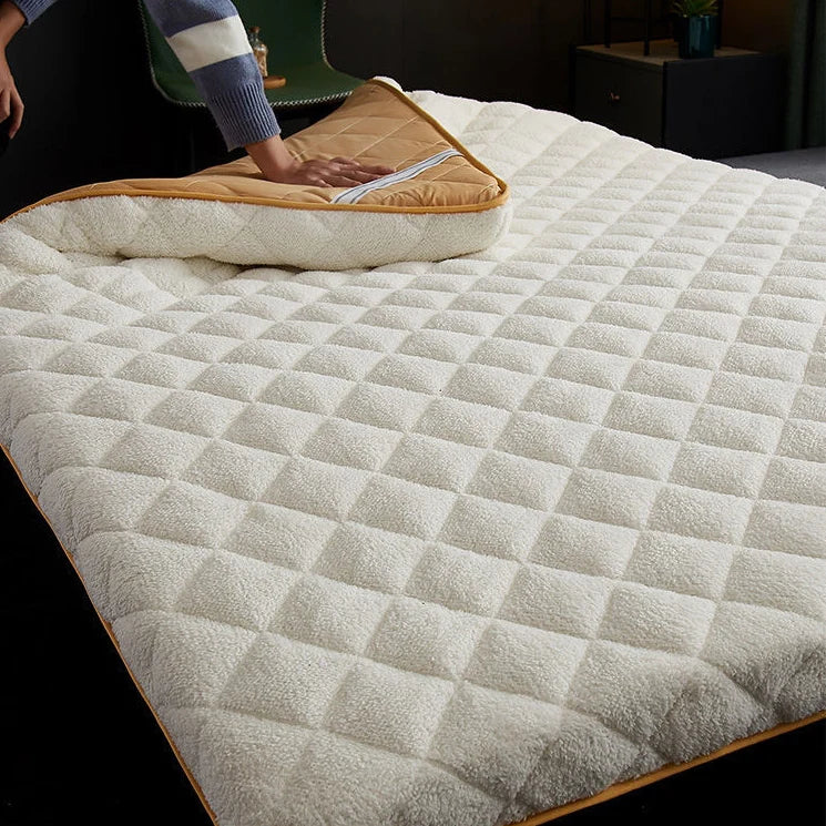 New Protector Sherpa  Inspissate  Berber Fleece  Mattress Topper