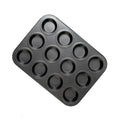 Wanlihao 12 Cups Round Carbon Steel Cupcake Pan Nonstick Coating Baking Muffin Pans