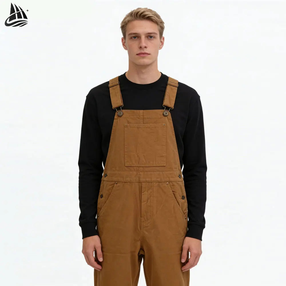 Custom Overalls for Men Multiple Pockets Workwear Cargo Canvas Bottom Pants Trousers