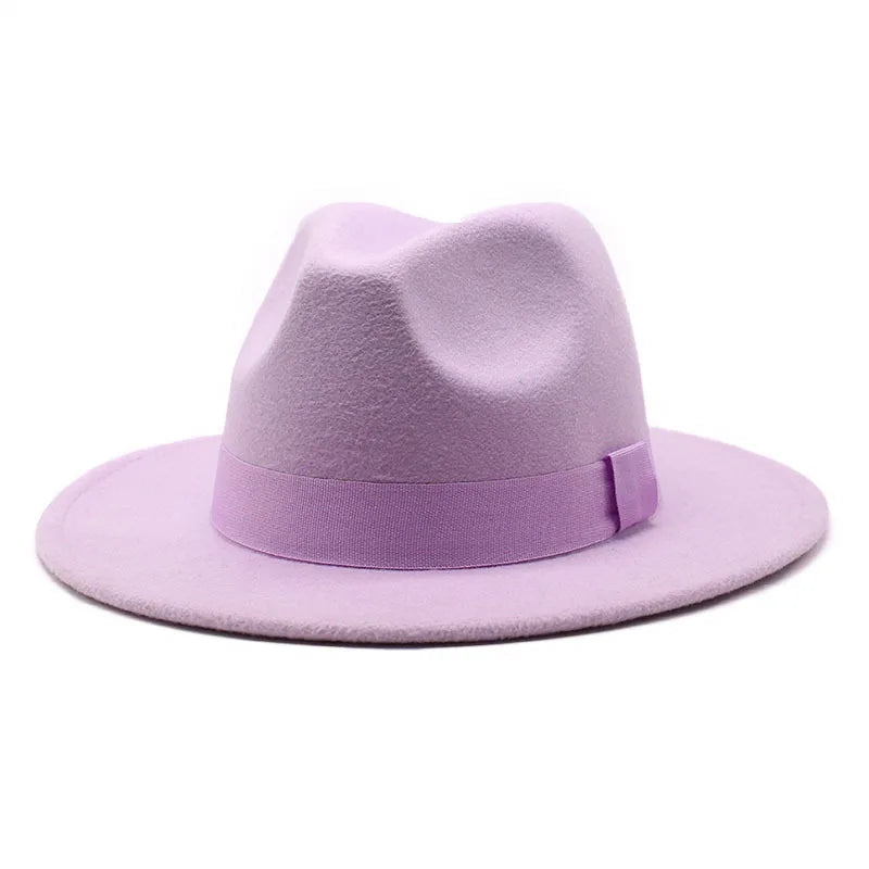 Custom Color Wide Brim Fedora Hats Man Women Wholesale Hats