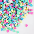 500g Pastel 5mm Heart-Shaped Polymer Clay Sharp-bottomed Heart Slices Sprinkles for Arts Decoration Diy Crafts Filler