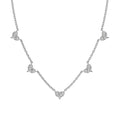Dylam Delicate Design Wholesale S925 Silver Jewelry 18K Gold Plated Heart Pendant Necklace Cz Cubic Zirconia Necklaces for Women