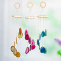 Wholesale Natural Irregular Handmade Healing Stone Hanging Agate Slice Crystal Wind Chime