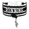 Women's Treadmill Running Marathon Triathlon Track and Field Training Leather Bracelet Fashion Charm Sneakers for Runners