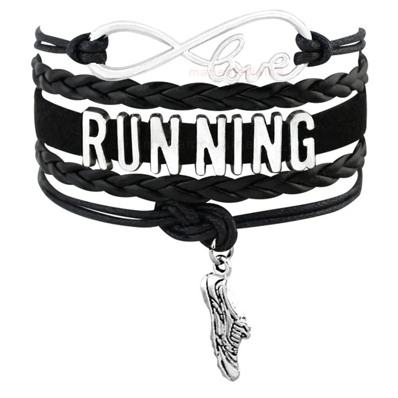 Women's Treadmill Running Marathon Triathlon Track and Field Training Leather Bracelet Fashion Charm Sneakers for Runners