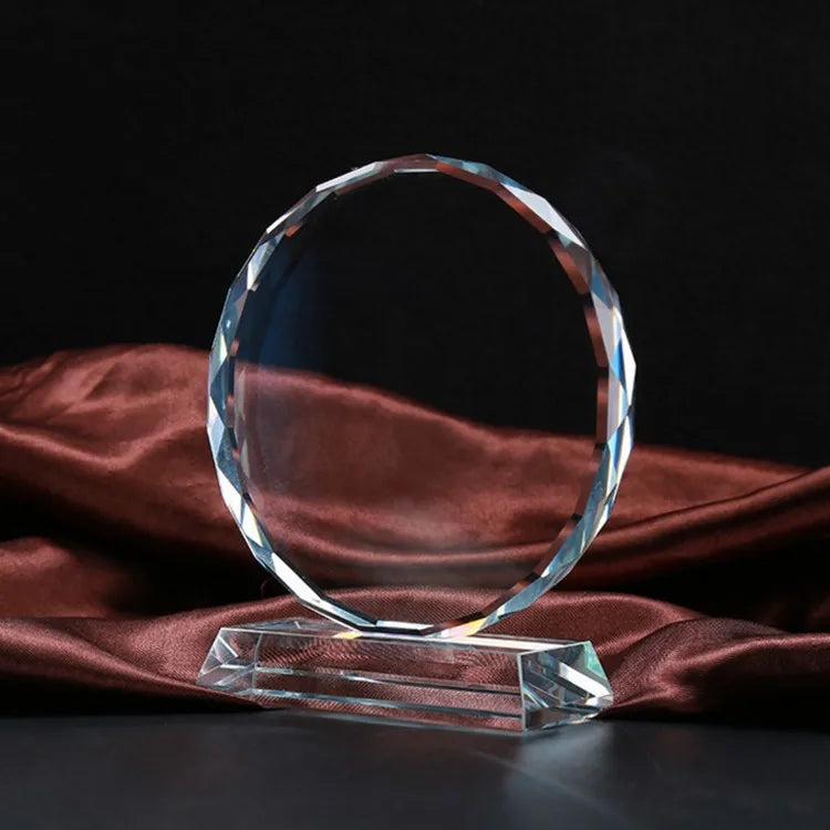 Manufacturer Wholesale Blank K9 Glass Award Crystal Trophy Customize Crystal Glass Award Trophy with Transparent Base