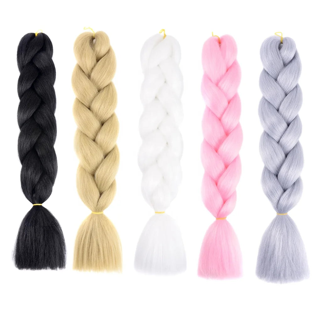 Wholesale Dyed High Temperature Fiber Jumbo Extensions Crochet for African Hair Expression Braids Easy Pre-Stretched Braiding