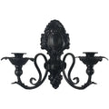 American Vintage Black Wall Hanging Candle Holder Hotel Guesthouse Ironwork Candle Bracket Living Room Wall Candle Holder.