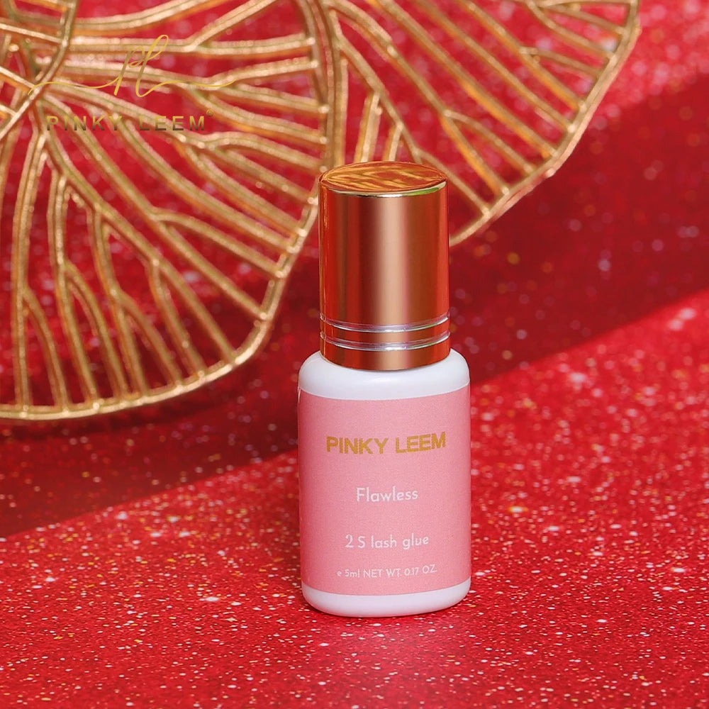 Pinky leem Custom logo Humidity Range Latex Free Waterproof and Oil Flexible Four Seasons Eyelash Extension Glue logo 1-2 Sec