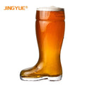 Modern Large Jackboot Style Home Das Boot Oktoberfest Beer Stein Glass for Restaurant Gardens and Parties