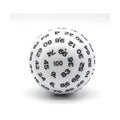 HS 100-Sided Plastic Dice D100 Spherical Ball in Red Blue Green Purple Yellow Black & White Plum Colors for Game Use