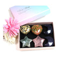 Wholesale natural crystal combination Heart-shaped crystals and the stars and the moon and send a gift box