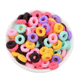 Resin Little Donut Food Flat Back Resin Charms Cabochon for Slime Filler Kid DIY Mobile Phone Hairclip Keychain Decor Craft