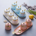 Kitchen Organizer Salt Pepper Storage Container Spice Pot Sugar PLA Container Ceramic Seasoning Jar Set With Lid
